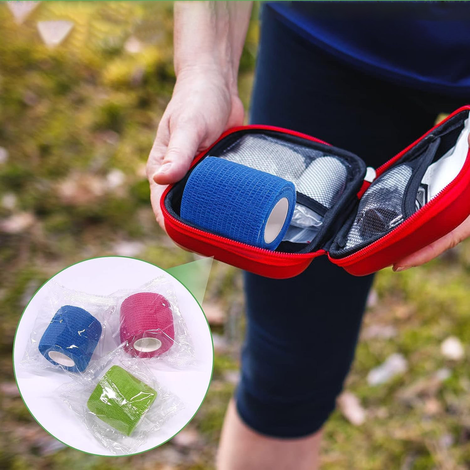 مجموعة إسعافات أولية خالية من اللاتكس، ضمادة مرنة