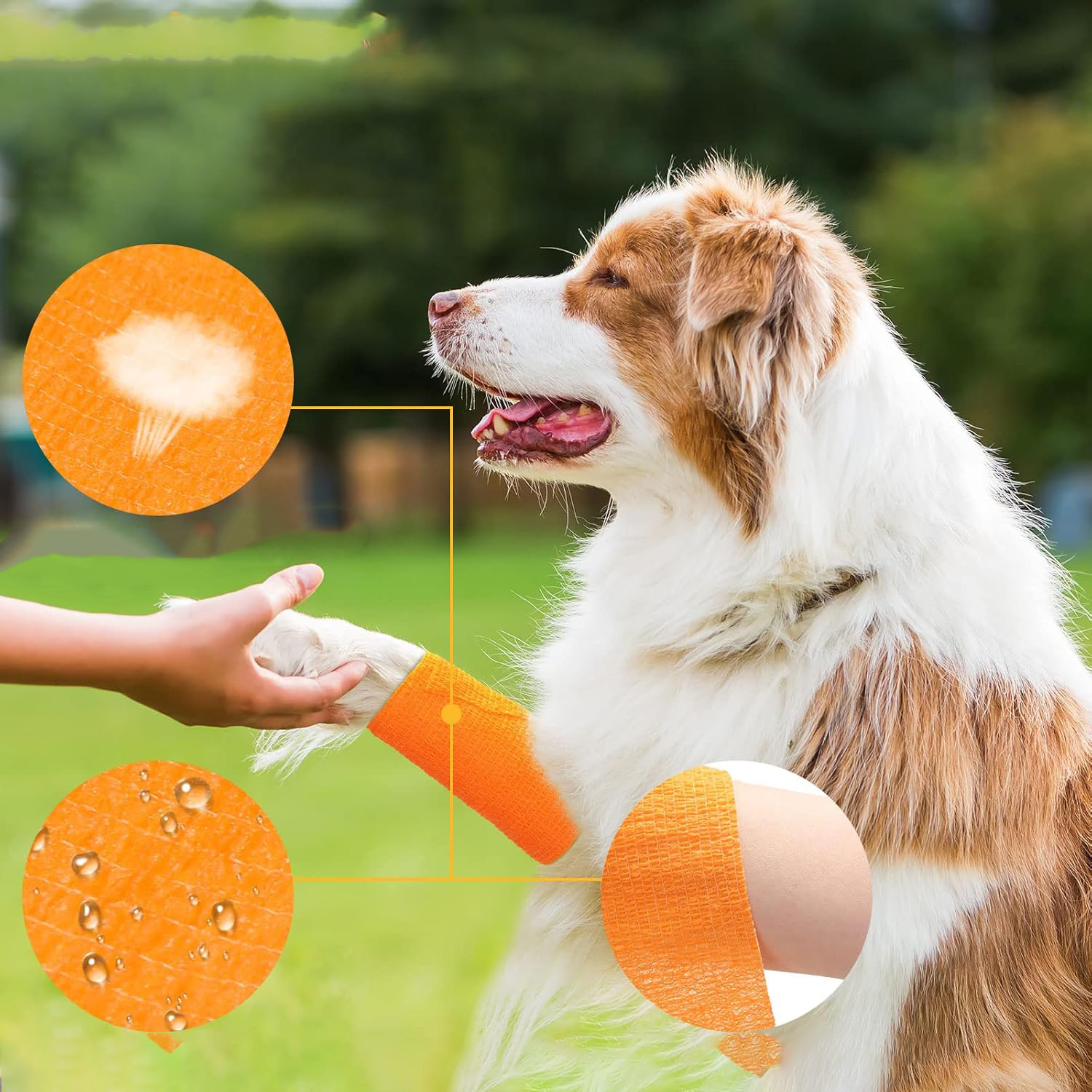 ضمادة ذاتية اللصق مقاومة للماء للاستخدام في الهواء الطلق